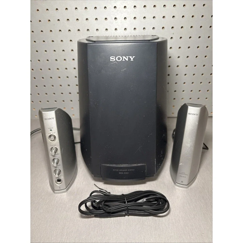 Sony SRS-D313 Active Speaker System Computer Speakers w/ Amplifier & Subwoofer￼